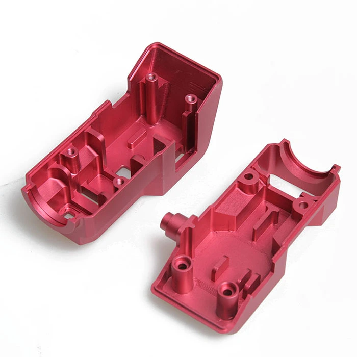 red aluminium cnc machining parts