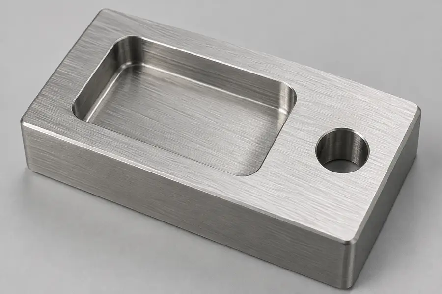 Brushed CNC Milled Stainless Steel Part