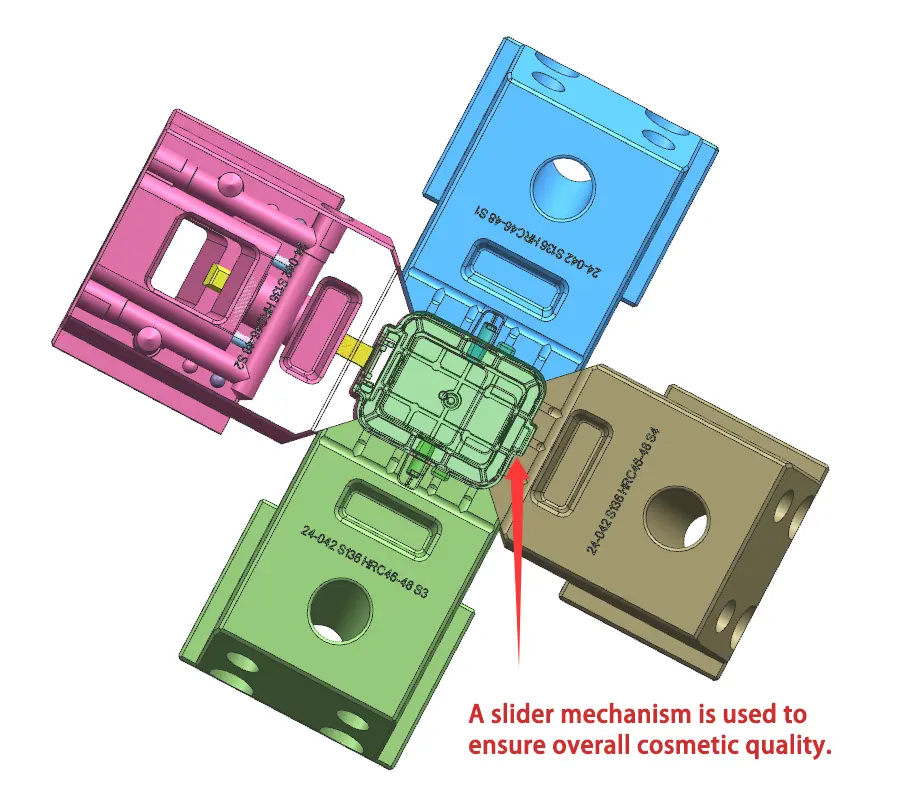 Cosmetic slider mechanism