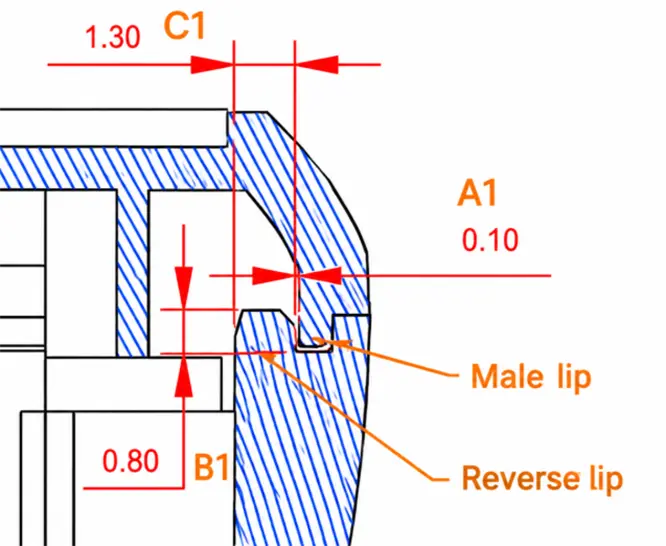 Fit Between the Main Lip and Reverse Lip