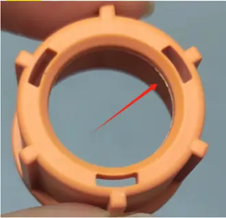 Injection molding flash caused by mold wear
