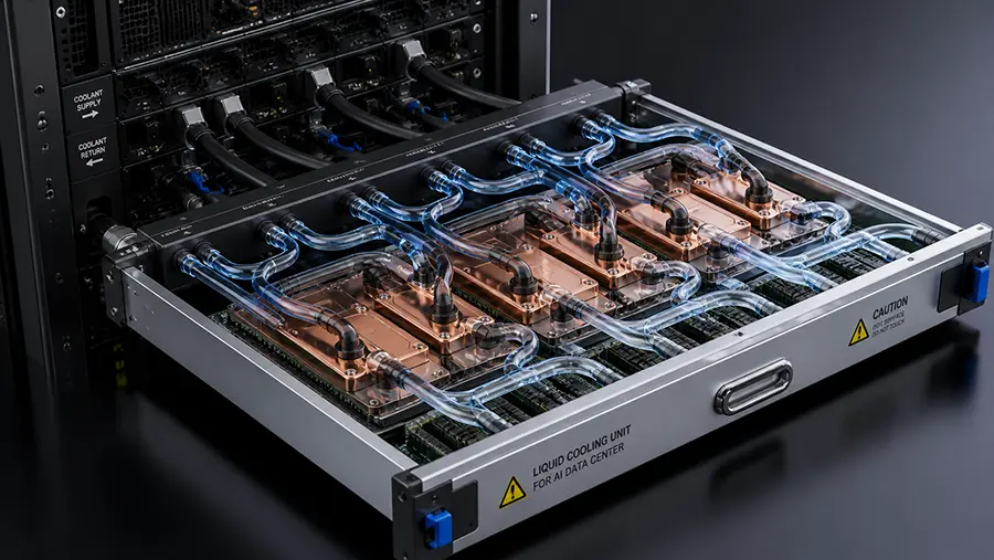 Liquid cooling system for the AI computing center