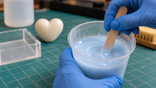 Measure and Mix the Liquid Silicone Rubber