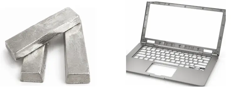 Microsoft Surface laptop made of magnesium alloy