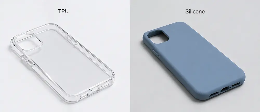 TPU and silicone phone cases