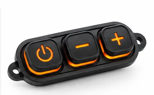 Double-shot molded electronic buttons