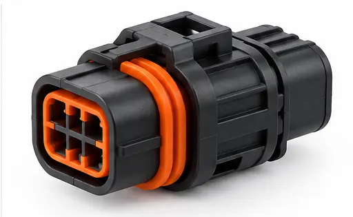 Two-shot molded industrial connector
