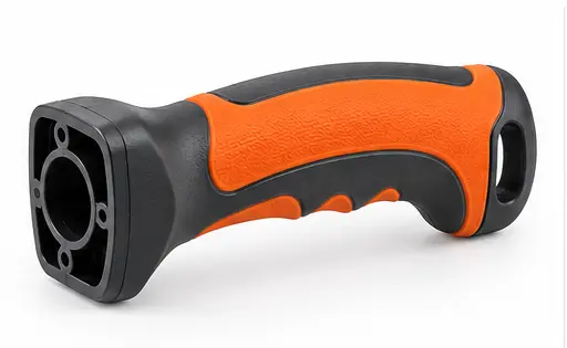 Two-shot molded power tool handle
